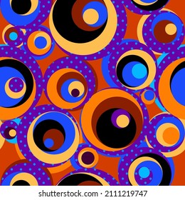 Geometric abstract pattern in patchwork style. Art seamless background.