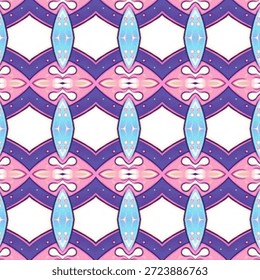 Padrão geométrico abstrato com simetria rosa, roxa e azul. Fundo decorativo negrito ideal para abstratos, geometria, padrão, simetria, projetos de design.