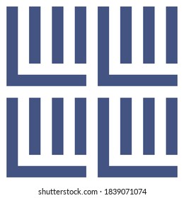 Geometric abstract pattern in retro colors or modern vintage colors. Vector illustration