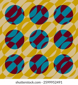 Geometric abstract pattern retro style. Seamless vector pattern.