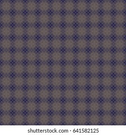 Geometric abstract pattern. Seamless sacred geometry background. Dark blue and gold texture. Graphic modern pattern. Vector.