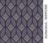 The geometric abstract pattern. Seamless vector background. Dark blue and gold texture. Graphic modern pattern