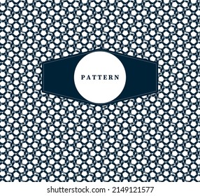 The geometric abstract pattern. Seamless vector background. Dark blue texture. Graphic modern pattern