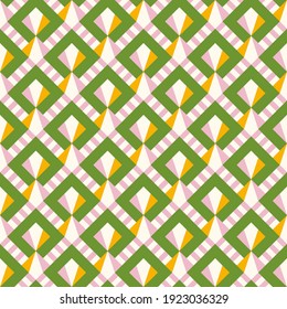 Geometric abstract pattern of shapes of different colors. Fashionable modern design in geometric style. Suitable for presentations, backgrounds, walls and web design. A popular free vector.