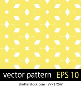 Geometric abstract pattern with stars. Seamless vector background