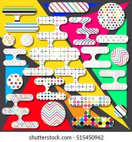 Geometric abstract pattern with textured circles. Abstract design poster, cover, fabric, card. Abstract background for decoration textile, package, wrapping paper. Wallpaper with geometric elements