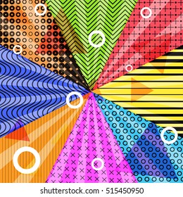 Geometric abstract pattern with textured triangles. Abstract design poster, cover, fabric, card. Abstract background for decoration textile, package, wrapping paper. Wallpaper with geometric elements