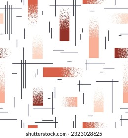 Patrón abstracto geométrico. Composición dinámica a la moda. Ilustración de fondo sin problemas del vector plano