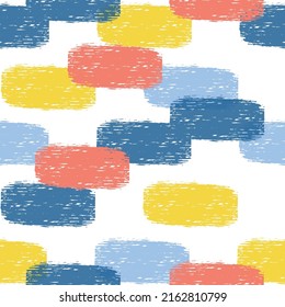 The geometric abstract pattern.  Abstract vector creative seamless pattern with brush strokes. 