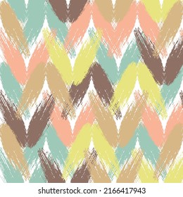 The geometric abstract pattern.  Abstract vector creative seamless pattern with brush strokes. 