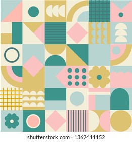 geometric abstract pattern. vector surface mosaic print. 