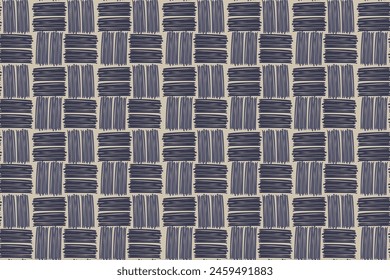 Geometric abstract pattern wood texture weave destign Ethnic vintage hand draw vector illustration 