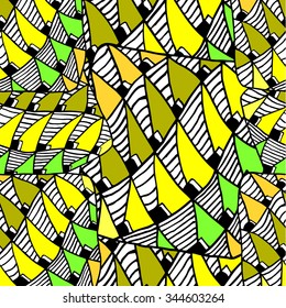 geometric abstract pattern yellow seamless