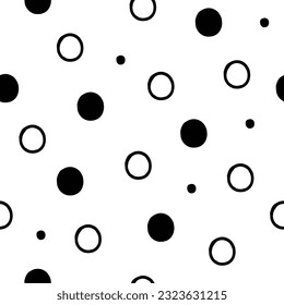 Geometric abstract polka dot seamless pattern. Trendy vector isolated hand-drawn illustration. Perfect for background, fashion print, wrapping paper, packaging or fabric designs.