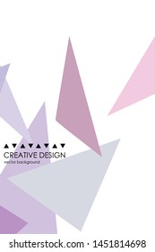 Geometric abstract polygonal background. The pattern in the style of origami, which consists of triangles.