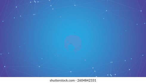 Geometric abstract polygonal blue business background design