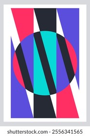 Geometric Abstract Poster. Abstract Art Poster. Colorful Psychedelic Pattern.