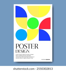 design de pôster abstrato geométrico com estilo moderno