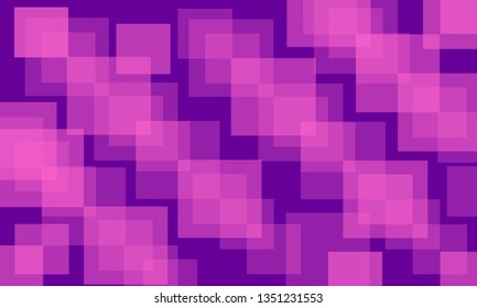 Geometric abstract purple background, random semitransparent rectangles.