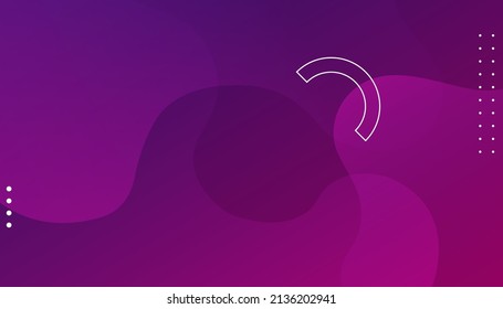 Geometric abstract purple violet shapes gradient. Fluid shapes composition with trendy gradients. Abstract background 