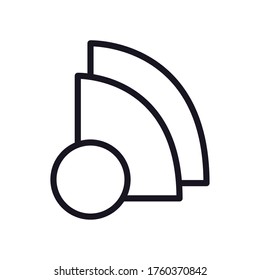 diseño de iconos geométrico y abstracto de cuarto y de línea circular, forma y tema gráfico Ilustración vectorial