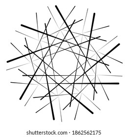 Geometric Abstract radial graphic element. Circular volute, helix. Abstract geometric spiral, swirl and twirl