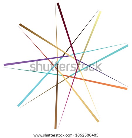 Geometric Abstract radial graphic element. Circular volute, helix. Abstract geometric spiral, swirl and twirl