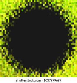 Geometric abstract rectangle background - trendy gradient vector mosaic design from colored rectangles on black background