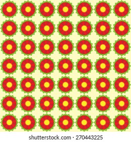 geometric abstract red flower seamless pattern colorful background vector illustration