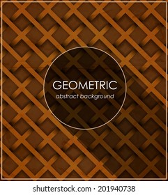 geometric abstract retro brown design template / vector background