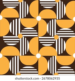 Geometric Abstract in Retro Style