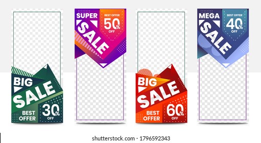 Geometric Abstract Sale Banner template. Amazing for promotion your product or business