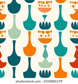 Geometric Abstract Scandinavian Design Seamless Pattern