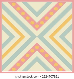 Geometrisches abstraktes Scharfmuster-Design. Für Hijab-Motive, Bandanas, Tuch, Verpackung, Stoff.