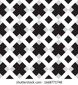 Fondo y textura abstractos geométricos sin fisuras en blanco y negro.