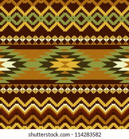 Geometric abstract seamless ornamental pattern in ethnic style