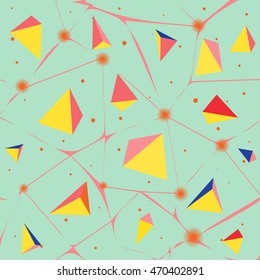 Geometric, abstract, seamless pattern.