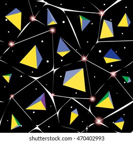 Geometric, abstract, seamless pattern.
