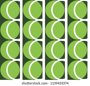 Geometric abstract seamless pattern background. Colorful shapes of curves and circles. Square composition, modern trend design