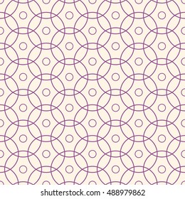Geometric abstract seamless pattern. Background with intersecting circles for your design. Vector background.
