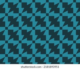 Geometric abstract seamless pattern, with blue retro color combination, Background