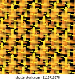 Geometric, abstract seamless pattern. Bright neon. stripes on a black background. Texture for fabric and backgrounds. Vector illustration.
