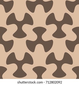 Geometric abstract seamless pattern. Brown background for textile or paper. Vector illustration