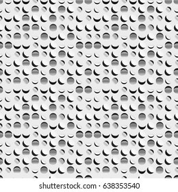 Geometric abstract seamless pattern of circles of paper. vector illustration