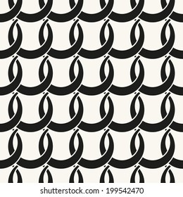 Geometric abstract seamless pattern. Classic background with intersecting circles. Vector illustration. Elegant grid