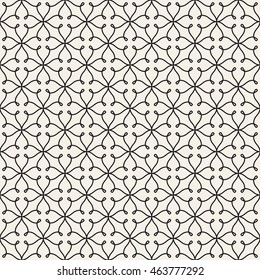 Geometric abstract seamless pattern. Classic monochrome background. Vector illustration.