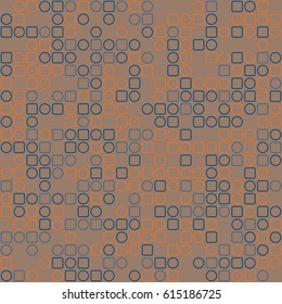 Geometric abstract seamless pattern of colored shapes