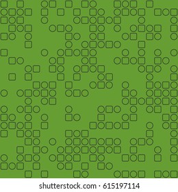 Geometric abstract seamless pattern of colored shapes