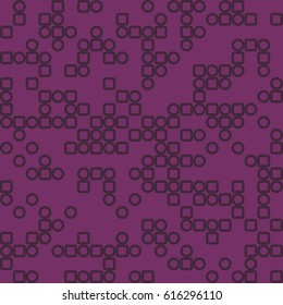 Geometric abstract seamless pattern of colored shapes