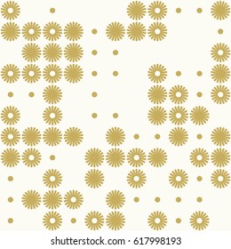 Geometric abstract seamless pattern of colored shapes